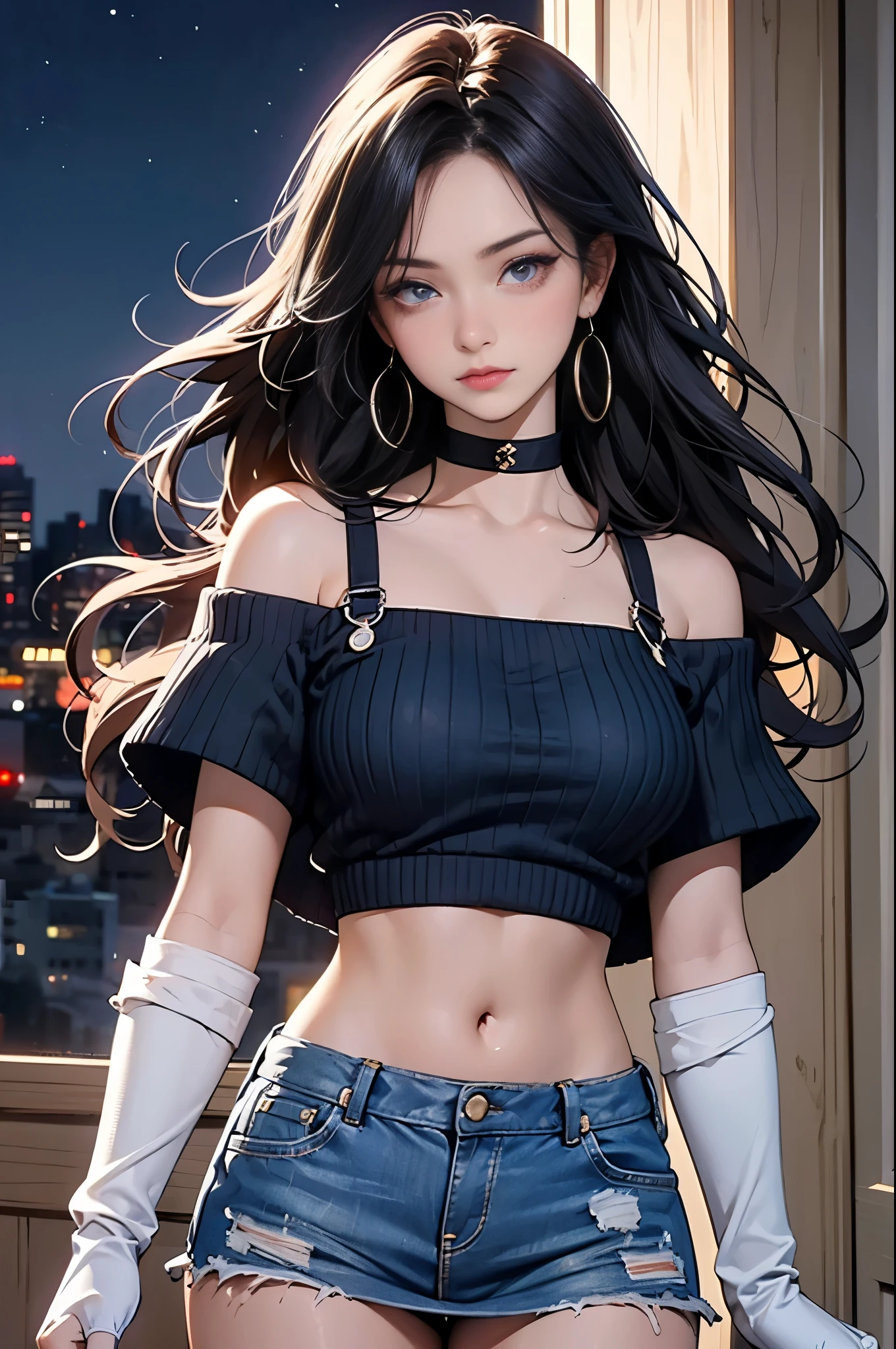 Masterpiece,8k, perfect face highly detailed,HDR, ultra realistic photoshoot, absurdres,award winning photo, extremely detailed, amazing, fine detail, smiling, excited, fit woman, tiny waist,egirl makeup,
<lora:Asian_Urban_Gal:0.756>, Urban_Gal, a woman with black hair and a ((black fishnet outfit)) , asian woman wearing Urban_Gal, tank top, buckle belt, multiple straps,
modelshoot