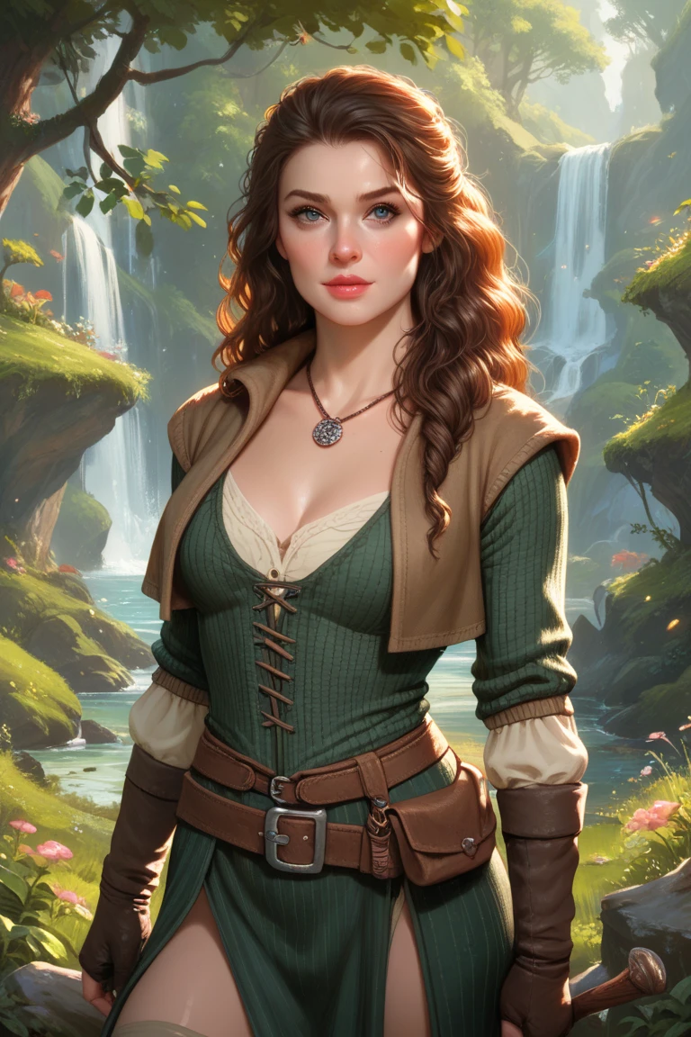 1girl, Glade by the stream, Razvratnaya pose, body complet,   Schoolgirl girl, beautiful breasts, Lady debauchery, pigtails (Revealing clothes:1.3), portraite of a, Best Quality, extra high resolution, Maximum realism, tmasterpiece
