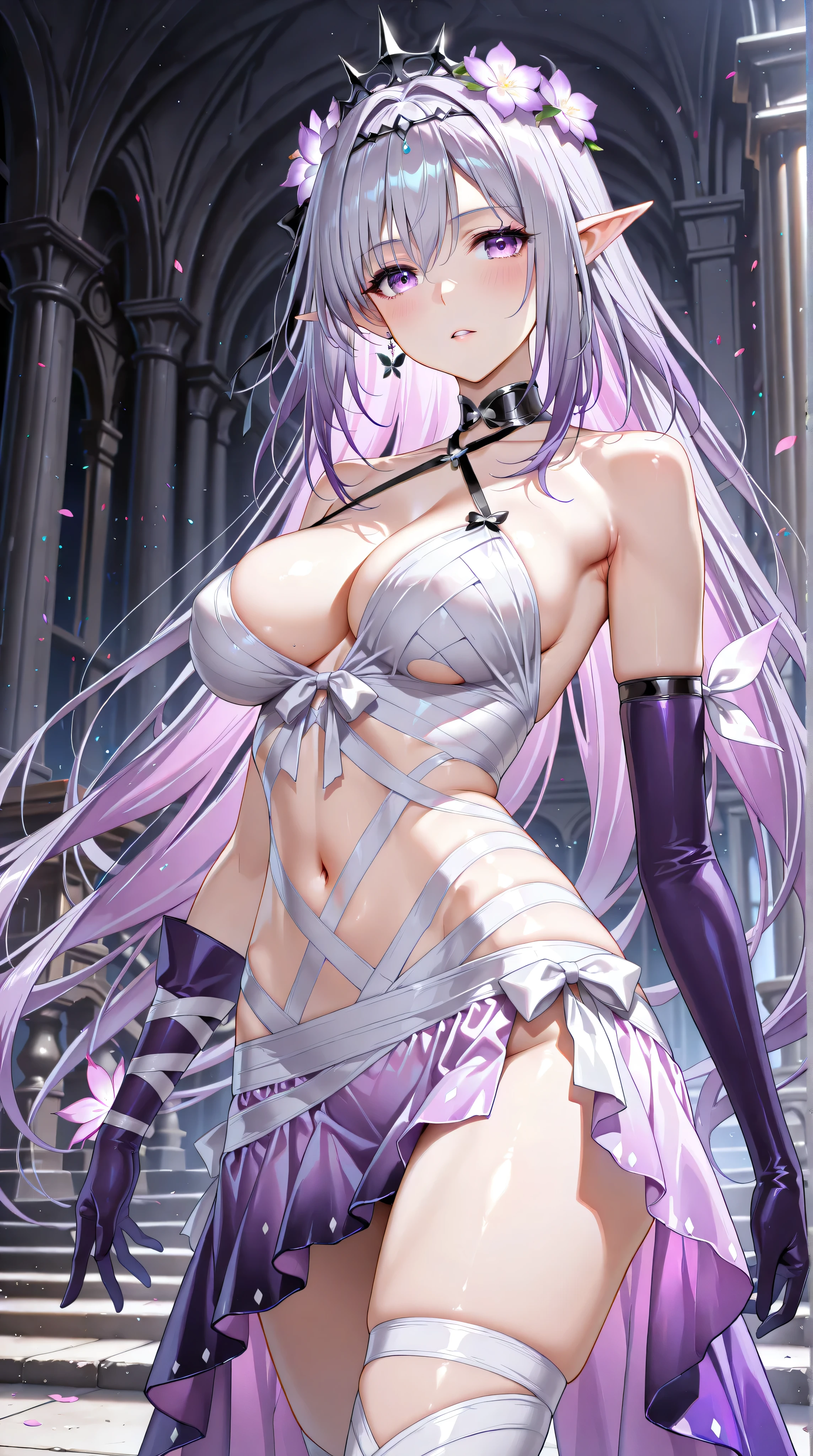 torture,Anime Girls, Azur Lane Waifu, Mega Big, Curvy and super thick breasts, slave, Looking up at me, Open thighs, Waisted Top, naked, sweet, Maid, Cat ear, headset