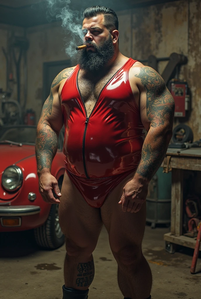 full body portrait, strong burly hairy mature older man(space captain), wearing futuristic captain's uniform insignia (neon and black) (open and revealing) (latex) , gray hair, broad shoulders, round belly, thick feet, bulging micro thong, barefoot, scifi spaceship captain uniform, neon lights, best quality elegant masterpiece, military buzzcut, dark mustache, gray stubble, latex, wearing a latex thong, big bulging crotch, futuristic gear equipment, wearing see through plastic chest armor (neon yellow and electric blue), wearing neon yellow see through chest armor, wearing electric blue latex chaps(see-through) , wearing cool neon sneakers,in spaceship cockpit, lying in spaceship sleeping quarters(bed) (view from above), smiling with teeth showing, nicebulge, waiting in bed, glowing armor, legs up(!) and spread(!) , big muscle ass, wet and dripping ass, hairy pecs, thick long legs, silver hair