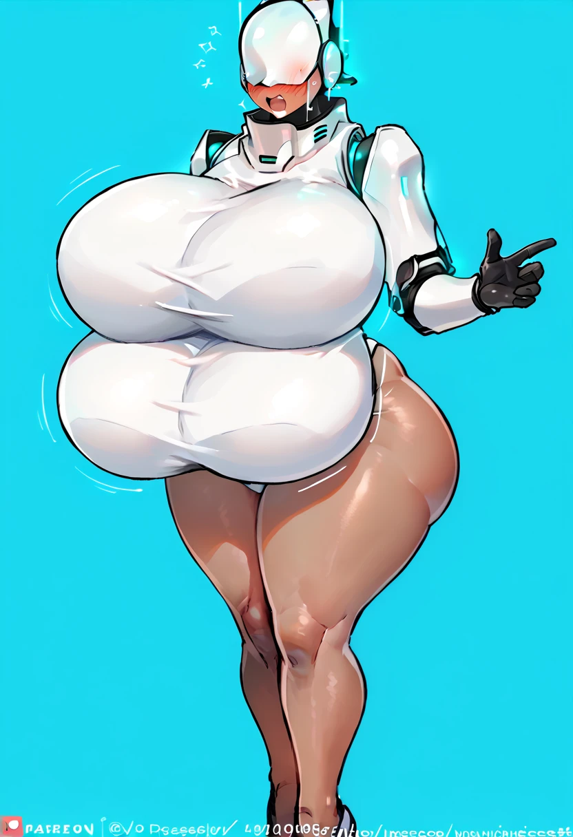 One girl, solo, Huge breasts, narrow waist, Red eyes,Cerberus_(base), Official Alternative Costumes, shiny skin, oily skin, gloves, (simple Background:1.6), white gloves,Both sides up, Short shorts, police, police uniform, Black shorts, policewoman, Garrison Cap, ((Thick thighs, Voluptuous thighs)), full body, feet, (from side:0.7),