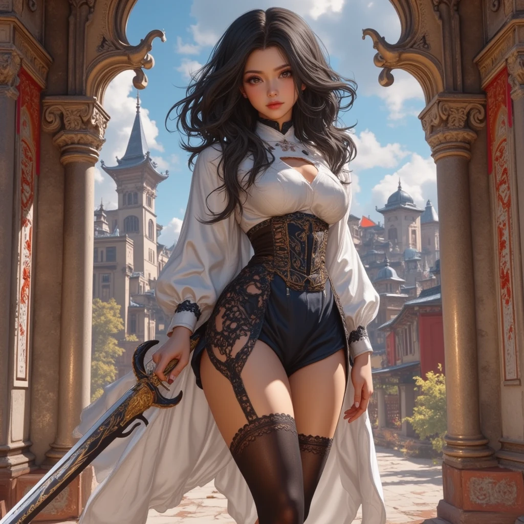 full body portrait of a photo realistic beautiful girl, 1 girl, facing forward, waifu, flowing hair, short modern clothing, big beautiful flirtateous open eyes, standing straight, cinematic lighting, next to a fireplace with a dog in a library and it's raining outside, highly detailed, digital painting, trending on artstation, pixiv, concept art, sharp focus, illustration, art by ross tran and wlop, Glowing eyes, Best quality, good lighting, large breasts with cleavage, seductive face, Masterpiece, highres,sharp focus,(ultra detailed,extremely detailed),(photorealistic artwork:1.37),(extremely detailed CG unity 8k wallpaper),(((vibrant colors,vibrant theme))),(intricate),(masterpiece),(best quality), girl is playing with a cute small dog