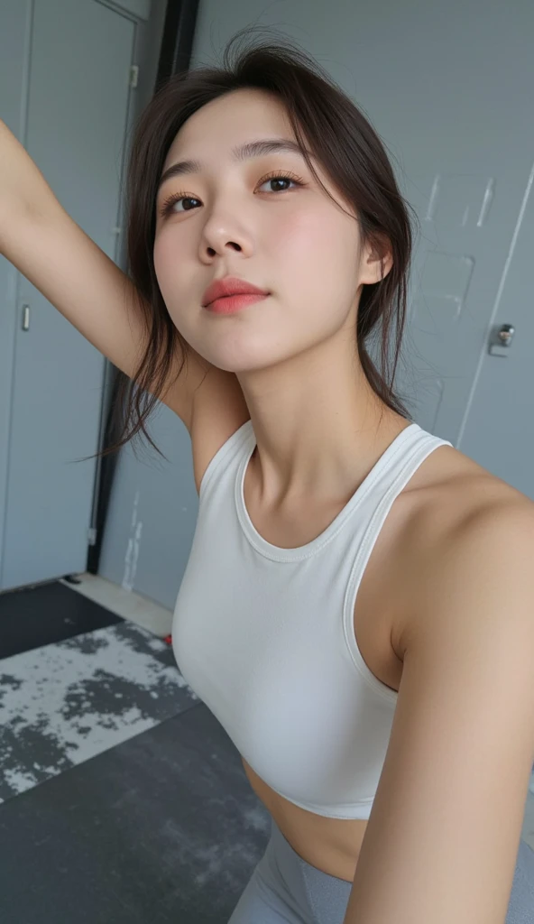 there is a woman that is taking a selfie in a mirror, 8k selfie photograph, 2 , wenfei ye, 2 8 years old a young woman, 2 9 years old, without mis facing the camera, 30 years old woman, 3 0 years old woman, 3 2 years old, 38 years old