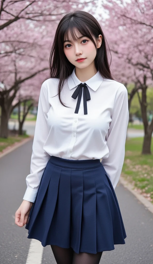 ((smile))、Confused、RAW Photos、(((The ultimate portrait masterpiece)))、((The cutest girl in the world))、1 girl、12 years old、Japanese、Cute Face、((Silky Hair))、(A high ponytail tied with a ribbon:1.4)、((Super huge breasts:1.4))、((Eyes that shine like jewels))、Glowing Skin、(young woman;A school uniform consisting of a transparent white shirt, Thin ribbon, blazer, Checkered pleated skirt.:1.5)、Winter clothes、(Uniforms made from high-quality fabrics:1.4)、Ultra-detailed uniforms、(She shyly pulls up her skirt:1.3)、(Lace panties are visible.:1.3)、((Crotch from the front))、A skirt fluttering in the wind、eyeliner、Beautiful Bangs、Hair between the eyes、((solve、High resolution))、Detailed Background、8KUHD、Digital SLR、Soft Light、high solve、Film Grain、Fujifilm XT3、Shallow depth of field、自然なSoft Light、Narrow waist,(Beautiful girl with sparkling eyes:1.3),(A big bust that seems to burst:1.4)