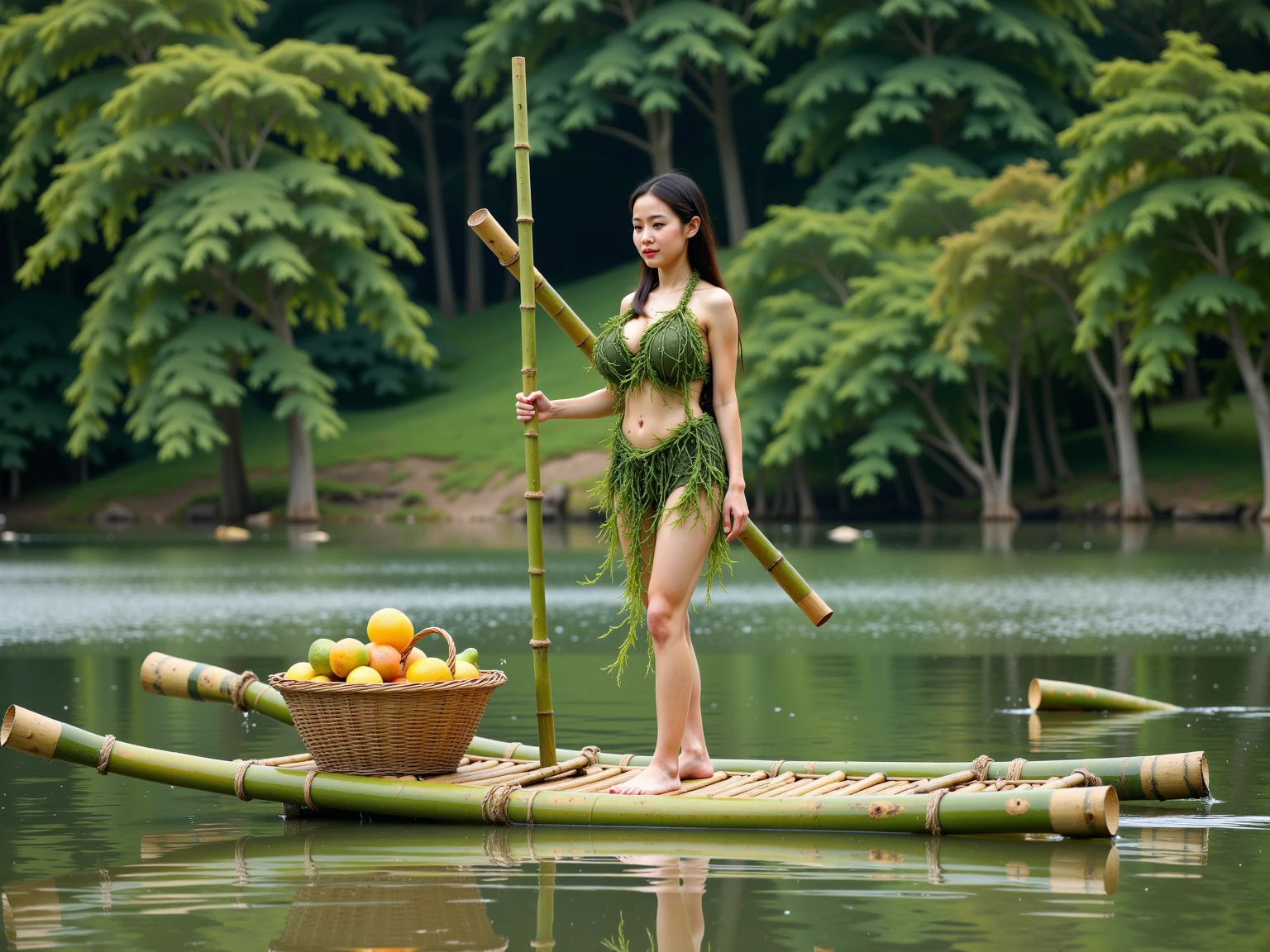 (sexy bikini models) tending to a Rice Paddy, (beautiful detailed faces and bodies), (bronzed skin:1.1), (long flowing hair:1.1), (bright sunshine:1.2), (lush green fields), (graceful movements), (bamboo hats), (traditional farming tools), (rippling water reflections), (serene atmosphere), (clear blue sky), (vibrant and colorful bikinis), (tight-fitting outfits), (body confident attitudes), (provocative poses), (dynamic composition), (professional photography), (crisp and clear details), (high-resolution images:1.2), (natural lighting:1.1), (harmony of nature and beauty), (contrast of sensuality and rural setting), (artistic representation:1.1), (summer vibes), (relaxed and carefree expressions), (harvesting farm crops), (feminine power), (nature's beauty combined with human elegance), (the allure of traditional farming), (captivating visual storytelling), (impeccable model selection), (attention-grabbing artwork), (oasis of sensuality amidst greenery), (captivating fusion of glamour and agriculture), (sensual connection with the earth). Notice：The above is an example of the corresponding theme，Of course, you can generate different prompts based on your understanding.。