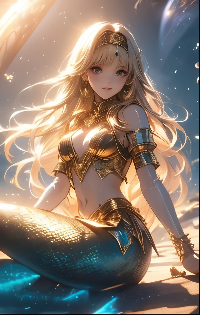 (((SFW、Highest quality、 first class masterpiece 、 Normal Body 、32k、 Detailed Faces 、super precise、 normal hand、5refer to、Highest)))Alisha、beautiful girl、 Gold、Glowing Hair、beautiful breasts、slender、 slim、Petite、 can be used、masochist、(((Chain Lead Slave Iron Collar:1.3)))、(((heavy metal collar)))、Racy erotic costumes、chain-underwear 、Shyly blush and smile 、Milky Way、 ocean in outer space 、 completely naked、mermaid、beautiful caudal fin、sexy mermaid、Open your hands, shake your hips, and dance disgusted、Space dance、 Prodigal Face
