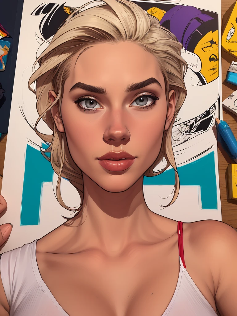 Personagem mulher ninja com marcas de guerras Imagem de desenho animado de uma mulher .cartoon style illustration, estilo de arte dos desenhos animados, estilo de arte dos desenhos animados, digital illustration style, design de personagens altamente detalhado, arte digital detalhada coragem, Forest fan art, Design de personagens de retrato, beautiful digital illustration, retrato de alta qualidade, Arte em quadrinhos, mulher jovem cabelo com transas lindas . Beautiful lined eyes Medium large bust and wonderful sexy clothes. image expression of sexual desire from waist to head illustration Jennifer Connelly sensualizing in hot poses
