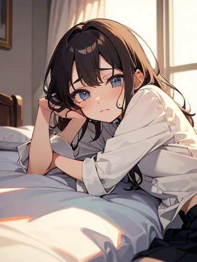maisakurajima, Mai Sakurajima, long hair, bangs, sleeping with both eyes closed,windows,romantic starry sky,A meteor crosses,pink nightgown,white string underwear,barefoot,Sleeping lying on your back in bed,night,sleep with your head on the pillow,dark room,night, moonlight,
break indoors, Bedroom,
break (masterpiece:1.2), highest quality, High resolution, unity 8k wallpaper, (figure:0.8), highly detailed face, perfect lighting, Very detailed CG, (perfect hands, perfect anatomy),