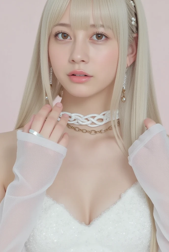 Blonde woman with long hair and piercings posing for a photo., with long black hair, with long black hair, Perfect white hair girl, Ava Max, tifa lockhart with black hair, pale porcelain white skin, anime girl in real life, with black hair, extremely black hair, very black hair, with long black hair, her hair is black