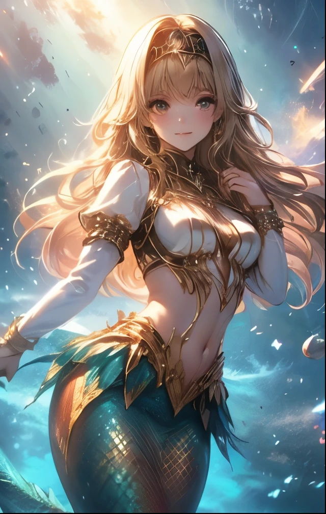 (((SFW、Highest quality、 first class masterpiece 、 Normal Body 、32k、 Detailed Faces 、super precise、 normal hand、5refer to、Highest)))Alisha、beautiful girl、 Gold、Glowing Hair、beautiful breasts、slender、 slim、Petite、 can be used、masochist、(((Chain Lead Slave Iron Collar:1.3)))、(((heavy metal collar)))、chain-underwear 、Shyly blush and smile 、Milky Way、 ocean in outer space 、 completely naked、mermaid、beautiful caudal fin、sexy mermaid、Open your hands, shake your hips, and dance disgusted、Space dance、 Prodigal Face