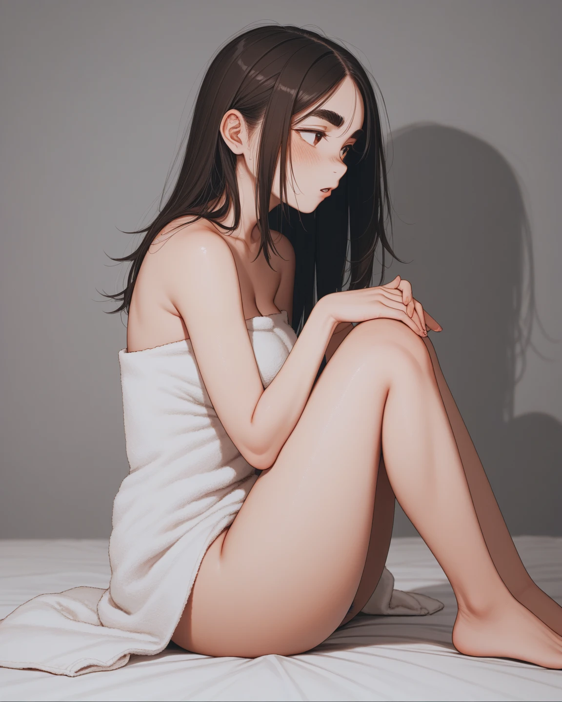 naked, Full Body Shot.,On my knees, Keeping your hands behind your back,