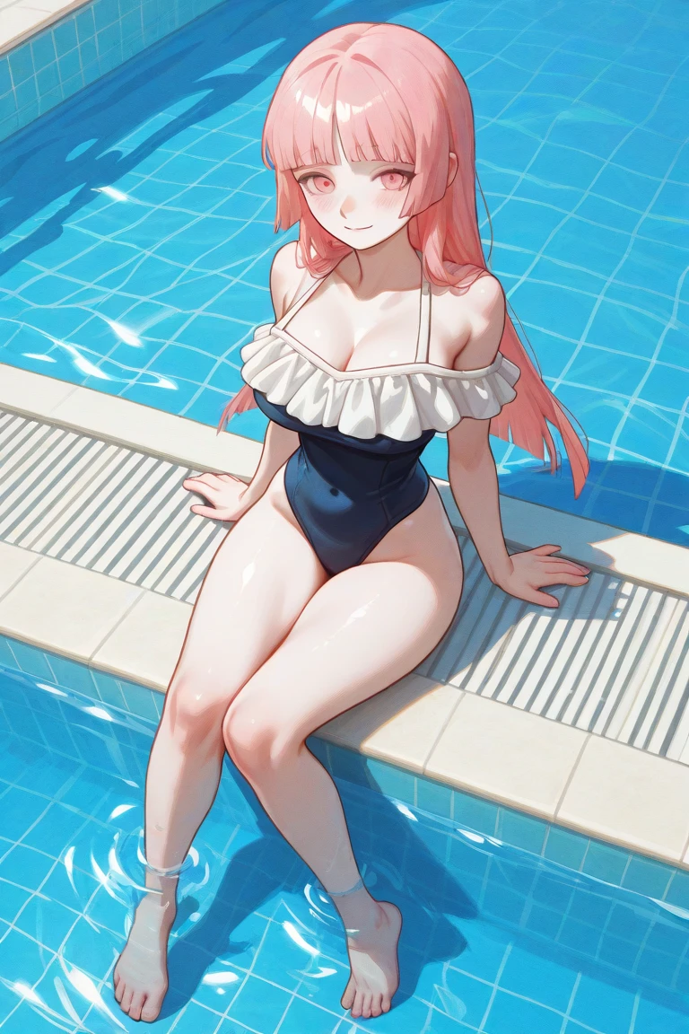 In the pool with a seductive pose