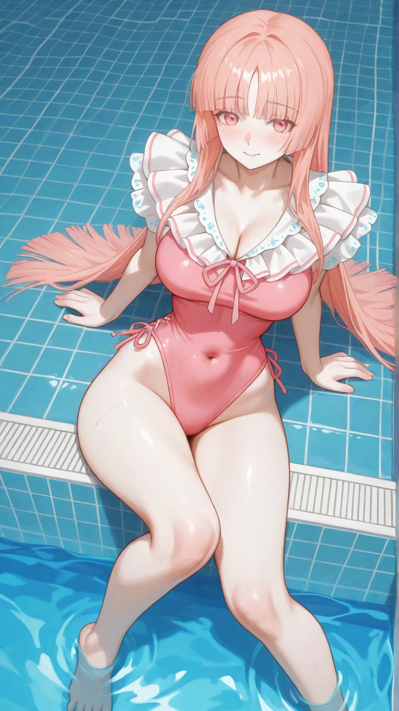 {{{{{16k, Camera angles close to face and tits}}}}}, {{{{{Her body and sex appeal are at their peak and she has an overwhelmingly seductive aura kneeling with her eyes upward drooling from the tip of her long slender tongue and lovingly caressing the penis in front of her with great skill, transforming a Japanese girl into her facial rank to the SSS rank of top-notch pretty actresses, She's in a cylindrical aquarium filled with female hormone fluid with a control panel that allows her to change the shape and appearance and personality of the girl inside at will, When the control panel under the aquarium was adjusted to a sexy beautiful big-breasted with tight cleavage slender underbusted personality girl her appearance changed to a cutely slut and gentle look, after being locked in a aquarium for four years and injected daily with beauty-enhancing hormones she grew into a girl that she had an lewd fetish for lips and necks and waistlines, The lush growing tits and waistline of a 16 year old ripen quickly when the control panel is moved to a 20 year old and we see her in her prime as a woman, her clearer nip line from underbust to hips, Her too-beautiful rounded tits wrapped in her separates frills pastel colored bikini, Her hair is replaced by a bang long glossy very Straight black hair, The growing body is reproduced with sex-loving, thick vivid lips, She transforms her into a cute once-in-a-millennium}}}}},{{Extremely detailed}},{{{{{integrated her head small, Enchanting Too thick and erotic deep pink lips, Her thickened lips shimmer with luster}}}}}