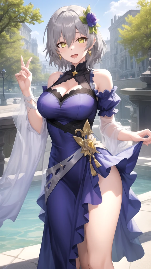 Silver Hair、Bobcut、Completely naked、Purple Eyes、Black winged woman、Big Breasts、Spread your legs、Nipples、vagina, Exposed breasts and thighs、Show off your thighs、Official Anime Artwork, Ayaka Genshin Impact, Detailed Key Anime Art, 黒 photo, Ayaka Games Genshin Impact, Gap Moe Yandere Grimdark, Fine details. Girls' Frontline