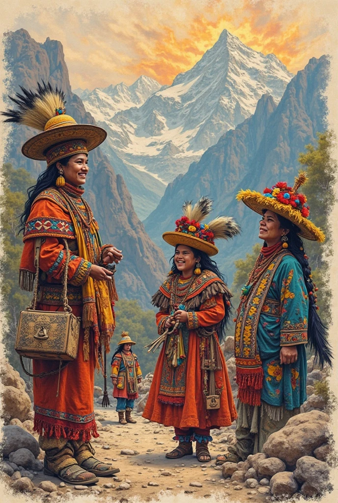 Andean art in drawings