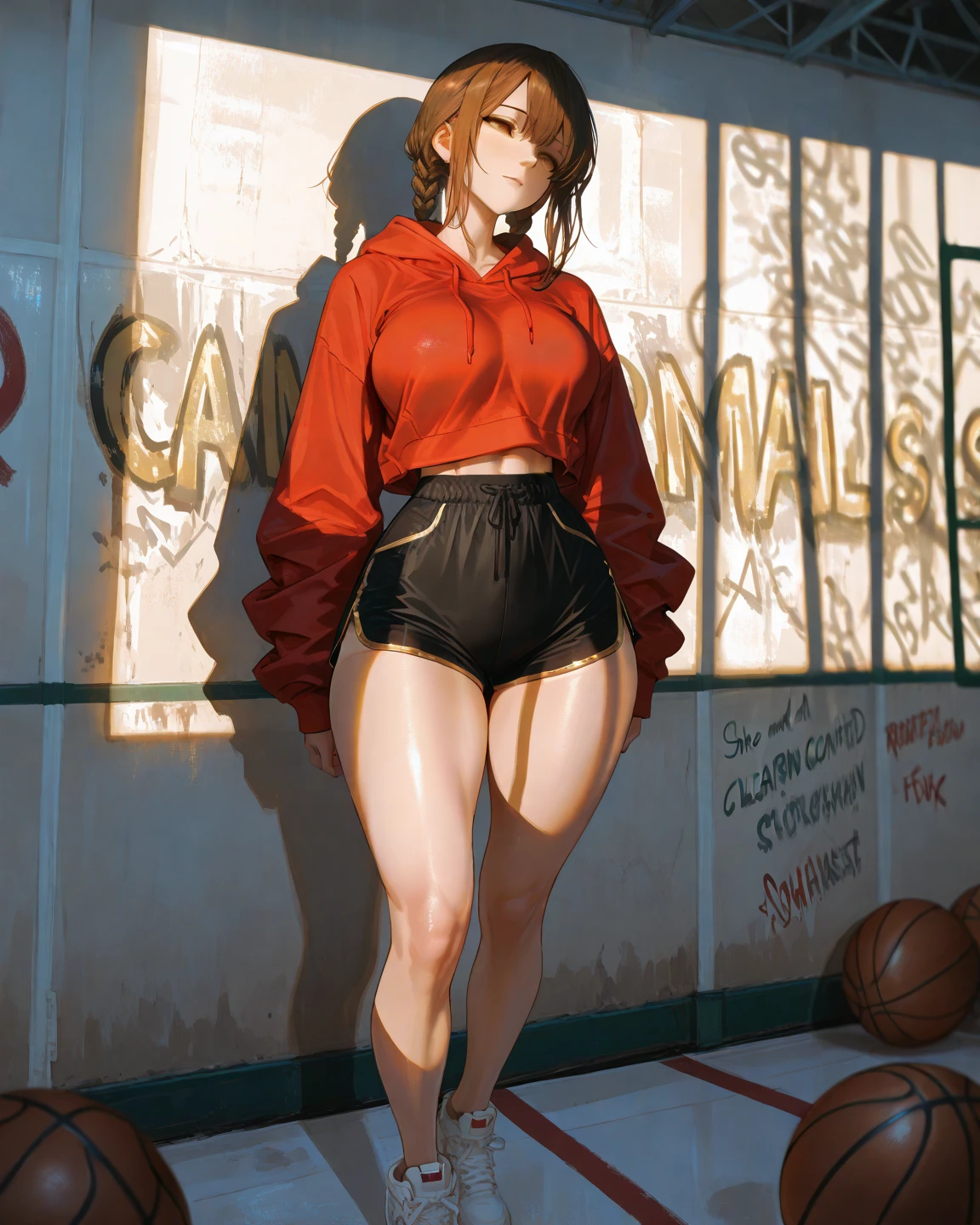 Ranma in woman version in underwear, whole body, correct proportions Ñ. Bb n m