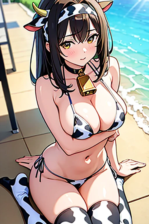 pantiy、细致背景、a navel、One woman、out、Remove bra、barechested、Crotch spread、embarassed face、show off your breasts