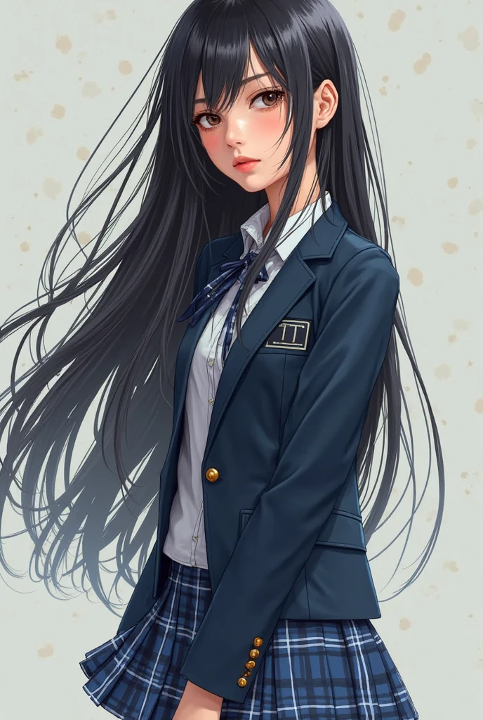 (masterpiece:1.3, top-quality, ultra high res, ultra detailed), (realistic, photorealistic:1.4), beautiful illustration, perfect lighting, natural lighting, colorful, depth of fields, ,
beautiful detailed hair, beautiful detailed face, beautiful detailed eyes, beautiful clavicle, beautiful body, beautiful chest, beautiful thigh, beautiful legs, beautiful fingers, shiny skin, babyface,
looking at viewer, (face focus), 1 girl, high school girl, (perfect anatomy, anatomically correct, super detailed skin), cute and symmetrical face, perfect face, perfect eyes,
(long hair, straight hair, navy hair), swept bangs, blue eyes, long eyelashes, (small breasts), slender, outstanding style, ,
(detailed cloth texture), break, ((black blazer, black over plaid pleated skirt)), break, (blue grey cardigan, blue tie), break, (white collared shirt), break,
(beautiful scenery), spring\(season\), late afternoon, (downtown:1.2), walking, (smile, open mouth small),