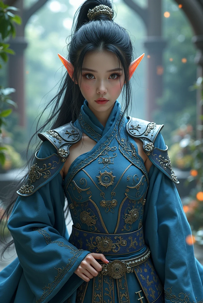 Highly detailed and ornate female ninja elf from Korean doramas professional masterpiece award-winning detailed design HD ultra-realistic Décor 