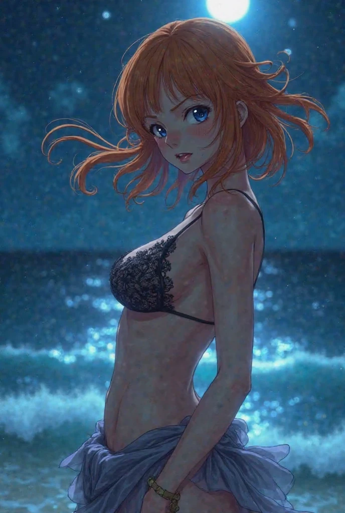 Discount mode, masterpiece, top quality, ultra high definition, highest resolution, highly detailed, professional lighting, clean skin, illustration, one girl, cowboy shot, short stature, slender, very cute, young face, cleavage, lower breast, hands on chest, wet body, (breasts out:1.2), black hair, semi-long hair, hair ribbon, blue eyes, (evil smile: 1.2), (sitting on the ground: 1.1) Open legs, raise legs, (plastic bag 1.1), swimsuit, navel, from below, citizen pool, (wind: 1.2)
