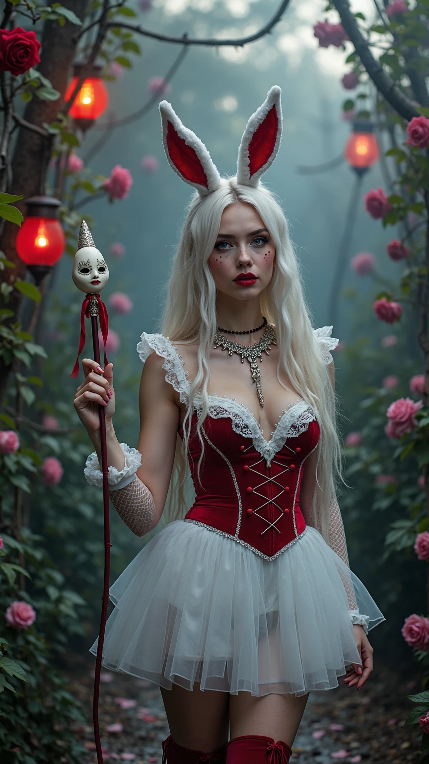 Cyber punk vampire realistic ball gown and wings