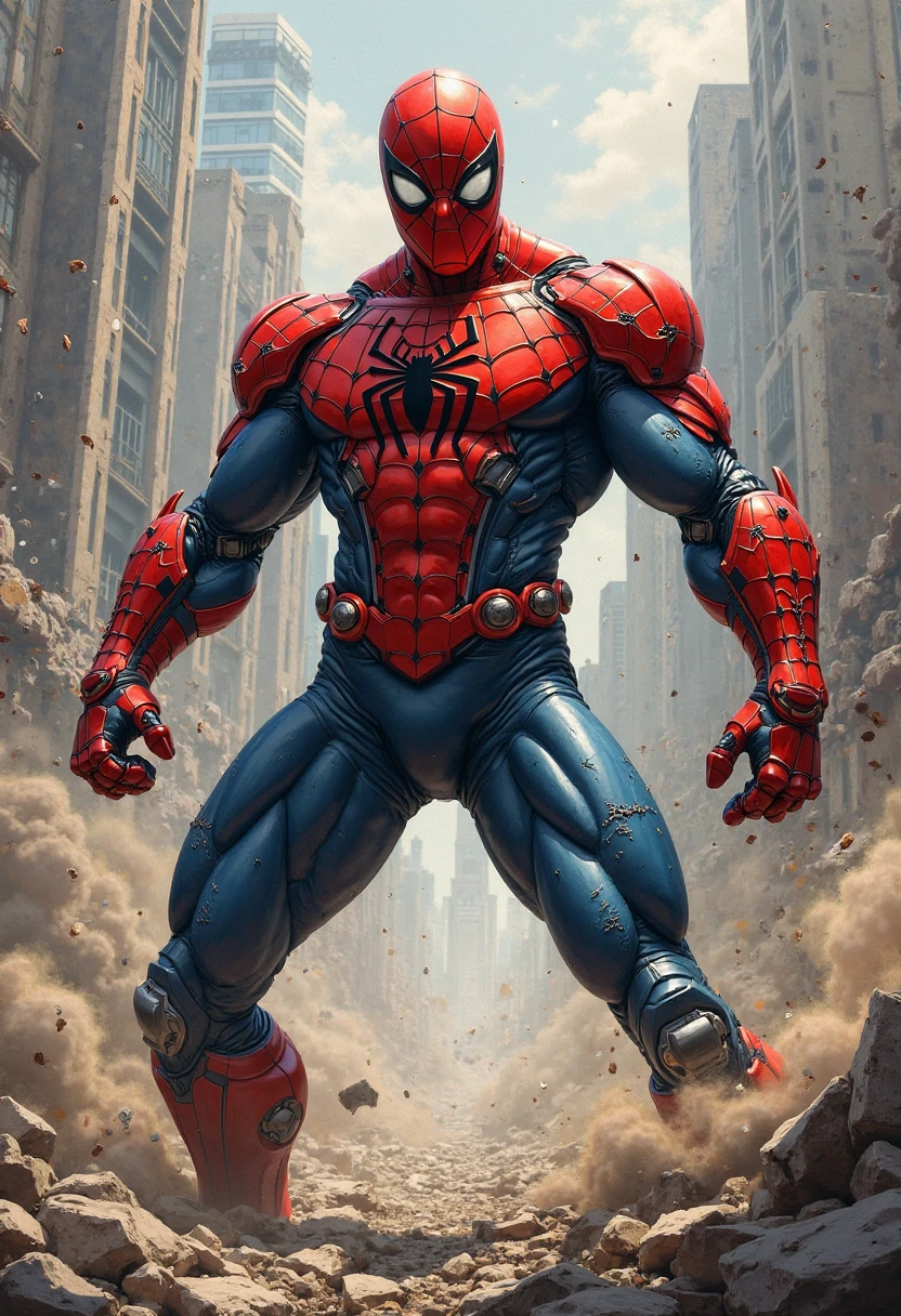 Big muscular Venom (Marvel) molesting Very muscular packed spiderman big bicep muscular chest big muscular Abs and legs tight ass standing shiny suit have big long bulge