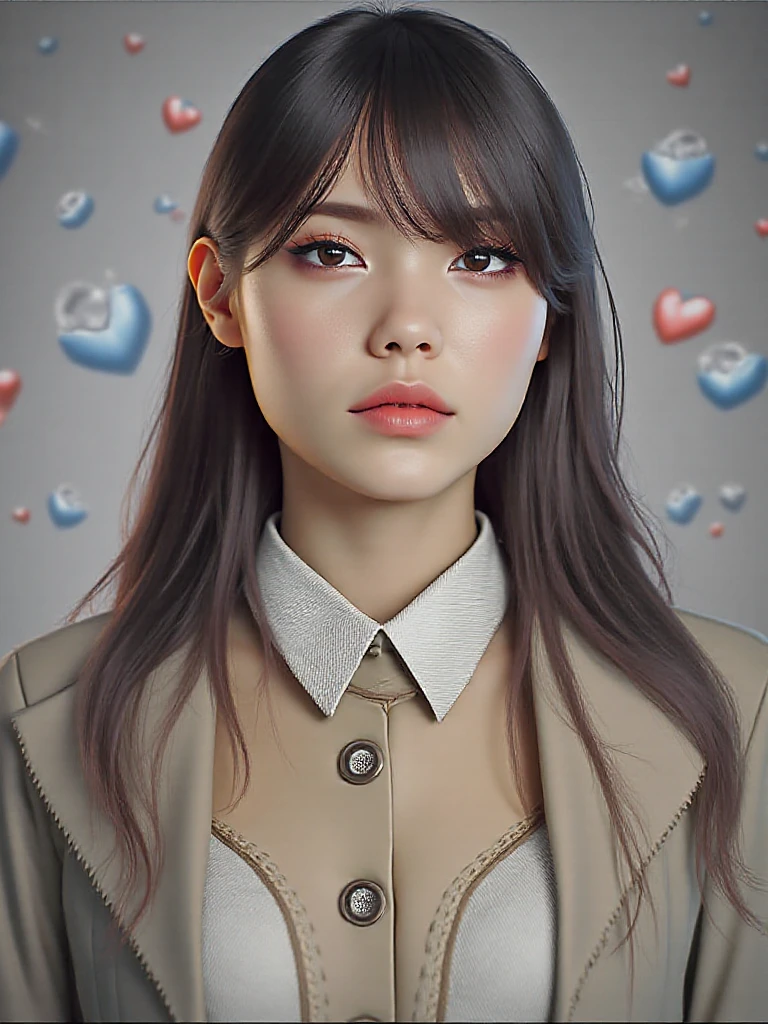 1 girl, long hair, high resolution, turn your gaze, chest, anatomically correct, high definition model, High Quality, textured skin, 8k Octane, 