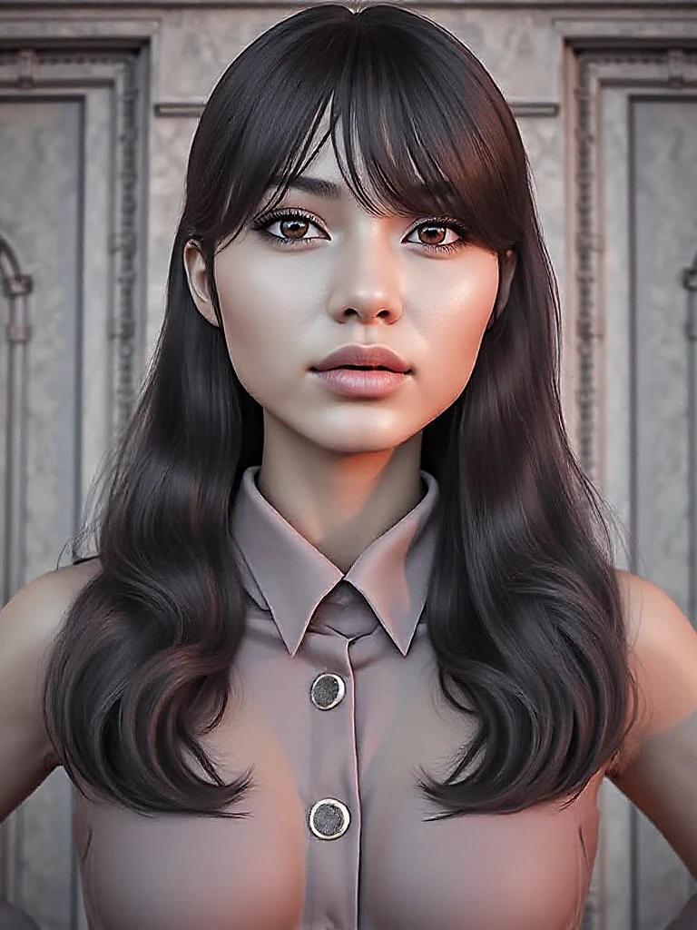 1girl,((hyperrealistic detailed)), portlate, globalillumination, Shadow, octan render, 8k, ultrasharp,metal,Convoluted