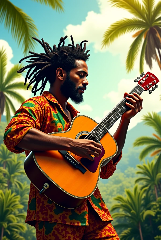 Regenerate it with a rasta man playing a guitar 