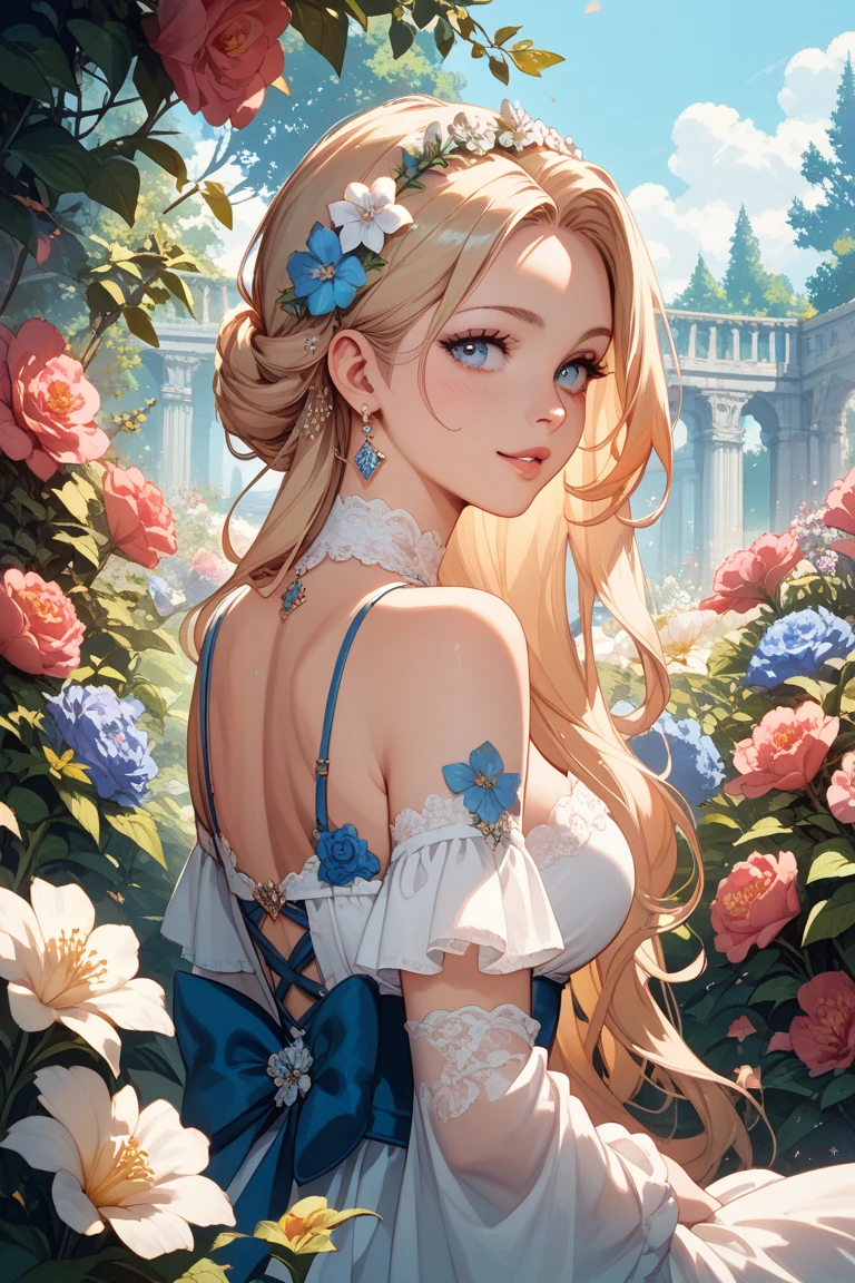 Beautiful flowers and dead flowers