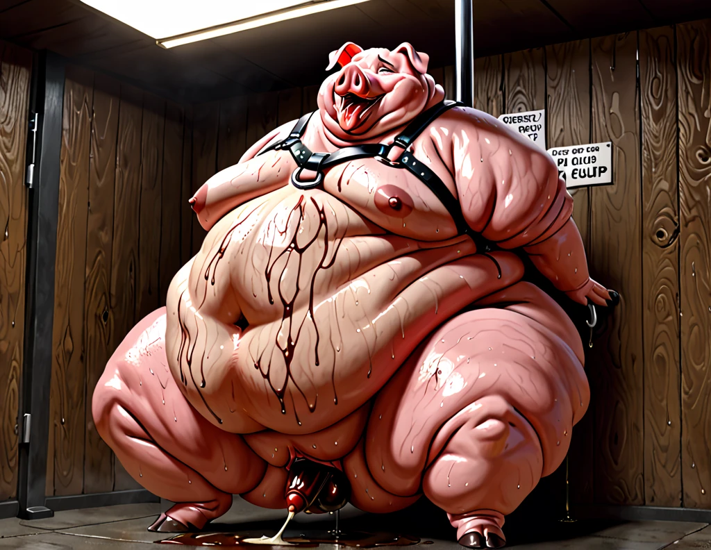 Old Caucasian redneck, round chubby face, no jawline, grey hair, male, fat, chubby, short hair, wearing dirty socks, only wearing socks, leaking cum, cum everywhere, smelly socks, sweaty, stench coming from socks, stinky socks, grey pubes, furry, cow, cum leaking, obese, scared, worried, mouth open, pregnancy scare, broken condom, blood, handcuffed, in jail cell, just got raped in the ass