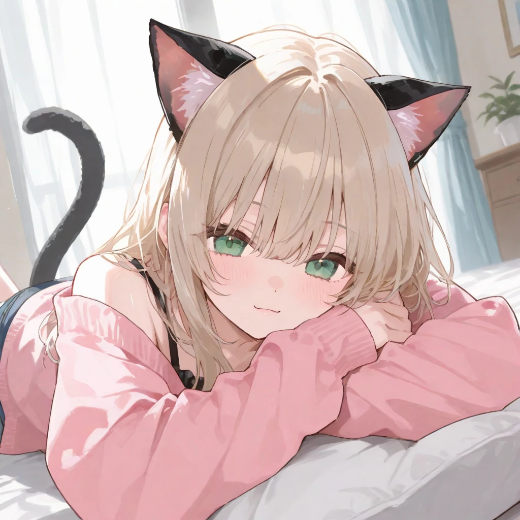 ,infancy,1,bronze　hair,kawaii,chibi,nekomimi hoodie