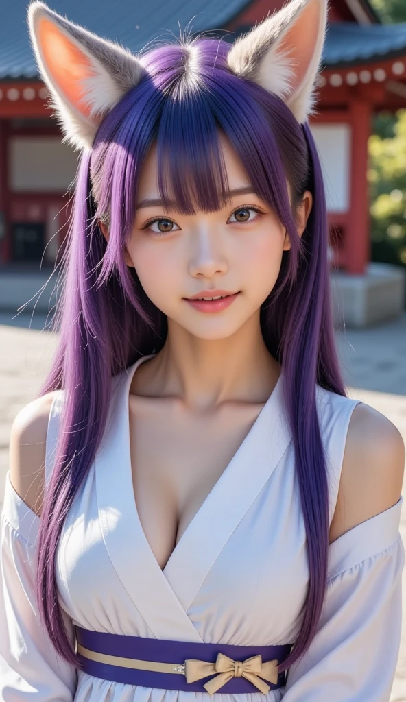 Bunny Girl 1:4、See-through nipples 1:4、Overflowing breasts 1:4、Purple Hair、forest、Rubbing your own chest