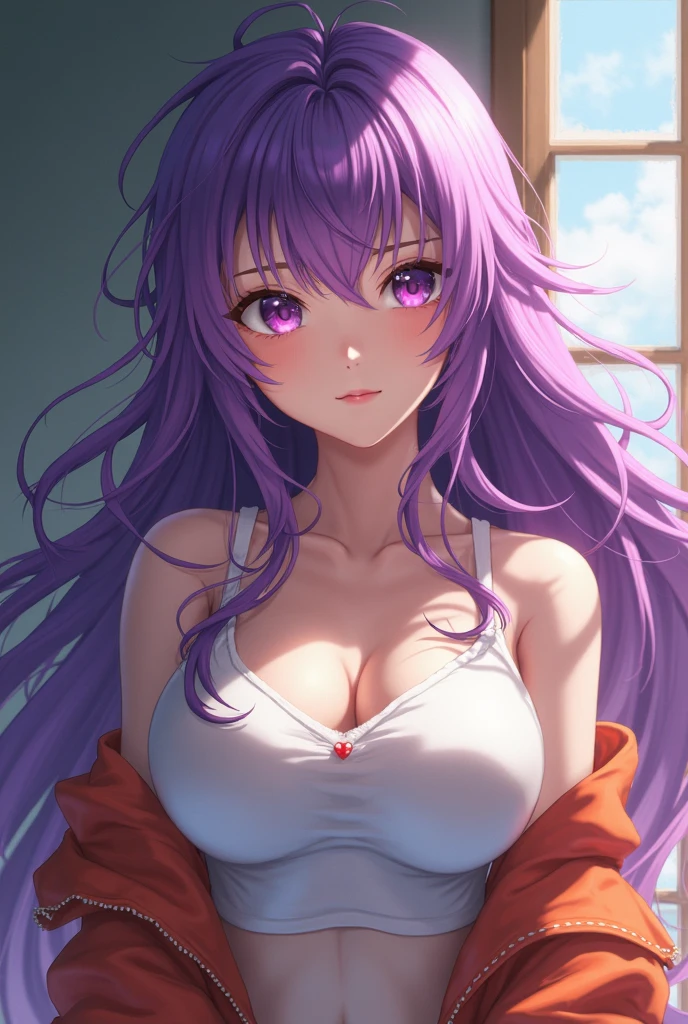 Best Quality,High resolution,8k,(plain white background, no patterns, no textures, just a plain white background:1.3),Masterpiece:1.2),beautiful girl,Big Breasts,(Shiny purple hair:1.3),(bob cut:1.2),Beautiful purple eyes,kimono,Japanese Punk Rock,Japanese Gothic,Absolute area,Gentle look,A refreshing look,smile,Best quality,Best Quality,Aesthetic and aesthetic:1.2,Best details((Super detailed))(High-definition CG illustrations),Slender body,smile,blush,cute,Scrounge,Looking up,Being spoiled,wariza