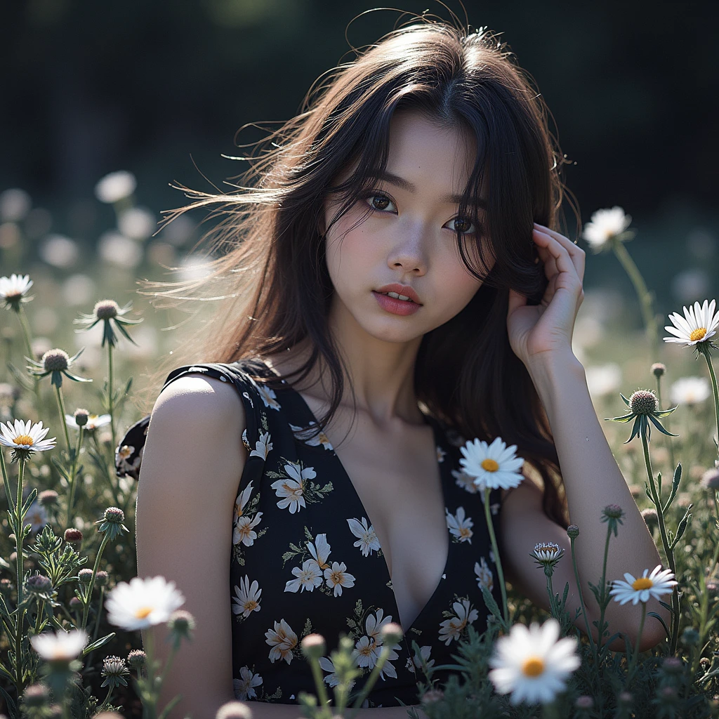   highdefinition images、fuwa aika、1 personの女の子、1 person、anime(white lace dress:1.2)、relaxed dress(sun visor hats:1.unflower field、Under the sun、Ogipotato 、Watch Viewer、wind、dynamic、Strong Light and Dark、dynamicなポーズ、Baby Face, Japanese Beautiful Girl, ( Realistic Pictures: 1. 4), The texture of the face and skin is very detailed, Narrow eyes, double eyelids in the bath, (8K, top quality, masterpiece: 1.2), ( real, フォトreal: 1.37), super detail, 2 Girls, cute、Hair swirls softly 、Full body girl、Realistic RAW photo, Raw photo real person,  Real People Portrait Photography , Full body portrait photorealistic, Photorealistic shiny skin,  shiny skin detailed skin , detailed, dynamic pose、attention to detail, super detail, super high definition