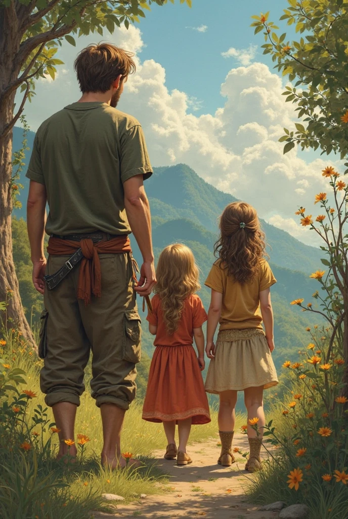 Once upon a time, Three brothers and sisters live in a small village, first sister, unger brothers 