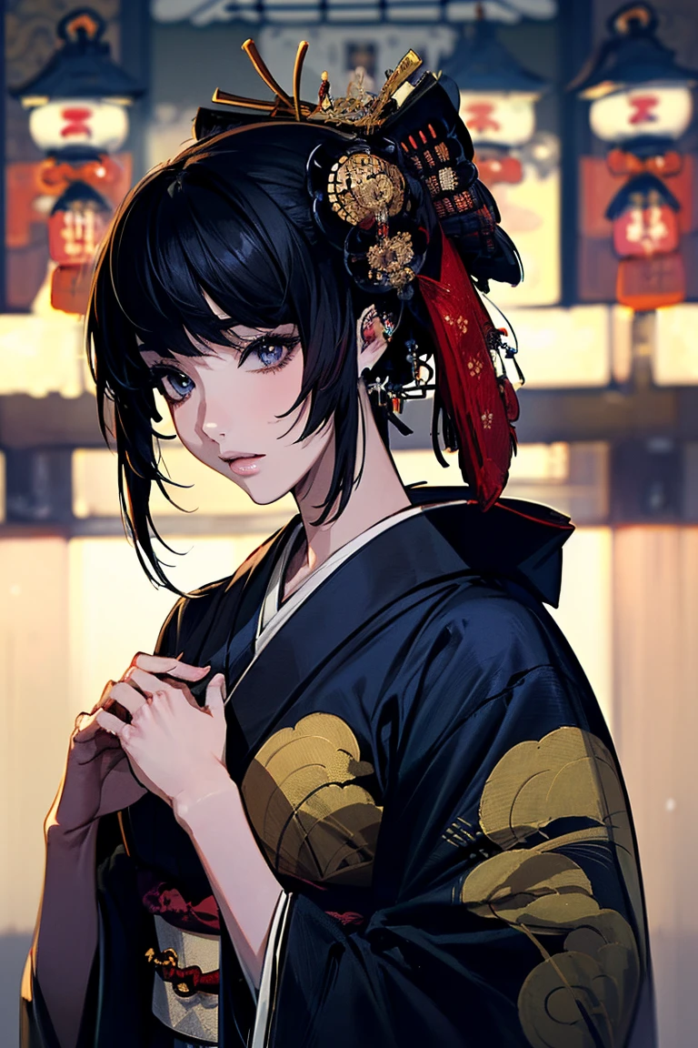 (masterpiece:1.5),beautiful hair,Beautiful Eyes,beautiful lips,Beautiful slender body,Big Breasts,cleavage,(Konno Anna:1.2),(Riho Yoshioka:1.1),(in the Imperial Court:1.3),(Riverside:1.4),bust illustration from the front ,((((the most beautiful woman in the world:1.7)))),(((( kimono,jacket,Taisho Romance:1.5)))),((19-year-old single woman holding a fish in her hand:1.1)),(accurately depicted anatomically correct hands:1.1)black hair,long lashes,Three-dimensional, jewel-like eyes,Very delicate and beautiful CG,2. 5D illustration, Anatomically Accurate Body, (very precise illustration:1.1),(Outdoors:1.4), (wallpaper:1.4),8k