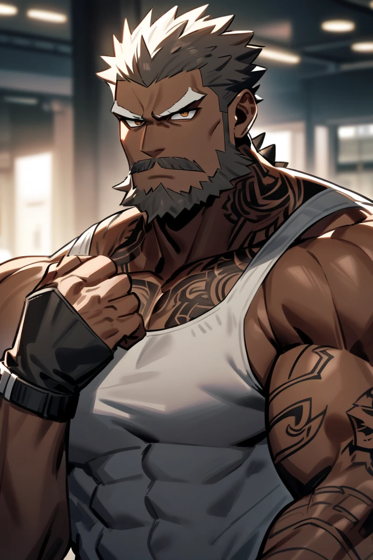 ((cinematic light, best quality, 8K, muste piece :1.3)), (Extremely detailed:1.2),  (It&#39;s photorealistic:1.2), (Super detailed), 8K, (((nice guy))), close-up of muscular body,open your eyes wide,short beard,Japanese,bodybuilder,Diagram viewed diagonally from the front,ferocious,Inside the dimly lit dojo,Sweat,sickness,empty handed house,white long pants,black belt,full body image,skin head,口を大きく開けてVomitする,口からVomit物が垂れる,Vomit,Only the upper body is naked,25 years old
