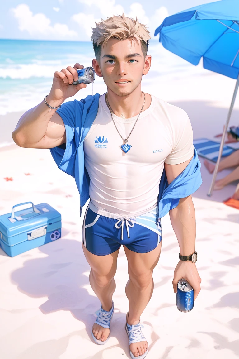 male Age 21 Lifesaver swimwear cool hawaii in the evening