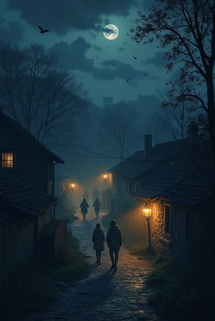  . All the people of the village went out to find him, but it was dark.