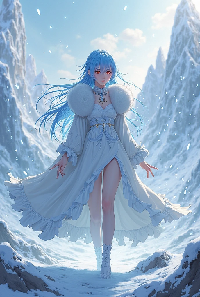 Merge Shirayuki from Arknights and Esdeath from akame ga kill into one character