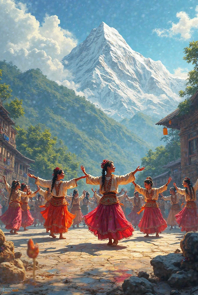 Dancing of Nepali song