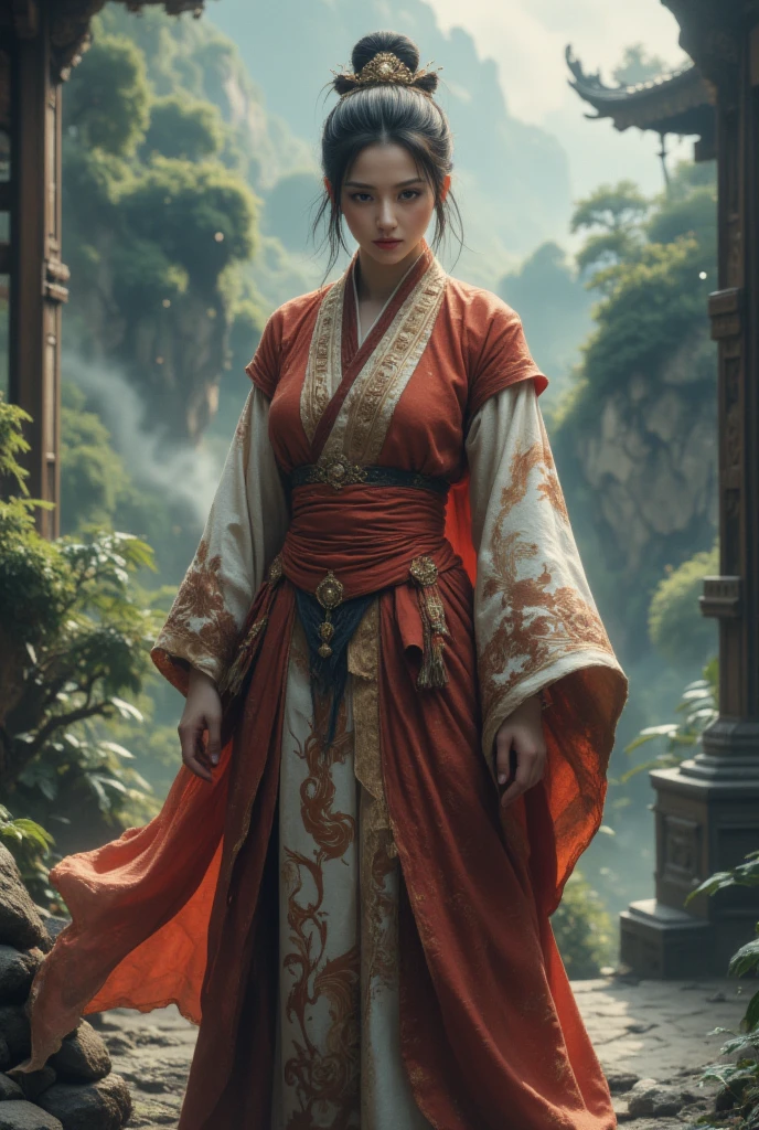 beautiful, gorgeous, Chinese, girl, short hair, battle monk, shaolin