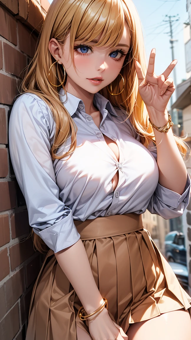 ((最high quality, 8K, masterpiece: 1.3, Ultra HD, high quality, 最high quality, High resolution, realism)) 、(high color saturation:1.0), (highly detailed skin), (最high quality:1.0), (超High resolution:1.0) ,(realistic:1.0), (Super detailed:1.0), (8K, Raw photo:1.1), slender、Slender, muscular body that's toned like an athlete's、I don't want my head to disappear from the screen.、cinematic lighting, sparkle 、25 year old white woman、platinum blonde、long hair、blue eyes、hair above one eye、smile、Karate、Wear a uniform、Tie a black belt、Being in the dojo、smile((smile ))、32k、ponytail