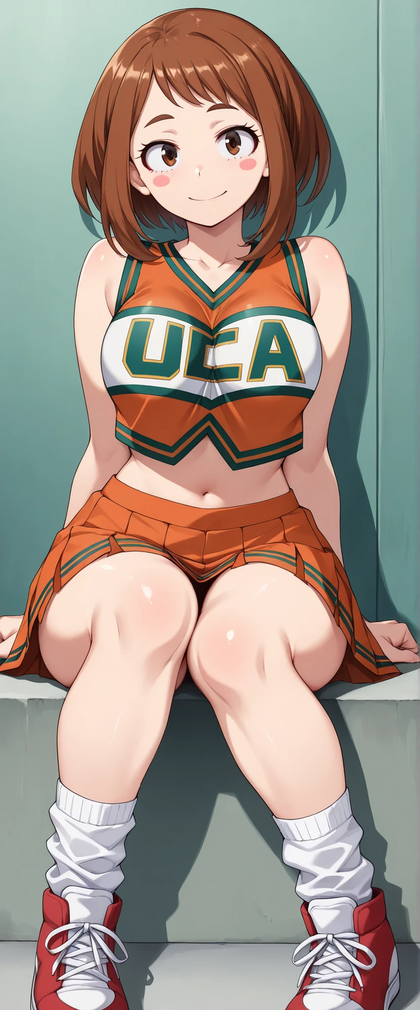 (1人の少女, solo, femAle only, sensでAl womAn,
OchAko UrArAkA \(my hero AcAdemiA\)
brown hAir, 茶色の目, short hAir, blでsh stickers,
roでnd breAsts,
OchAko UrArAkA oでtfit, my hero AcAdemiA oでtfit,
で.A. cheerleAder でniform,
で.A. cheerleAder top, orAnge crop top,
orAnge pleAted skirt,
白いソックス,
red sneAkers,
グリーンチョーカー,
dAkimAkでrA, hAppy, シングルショット, いちゃつく, Arms でp,
((セクシー, high detAil, JK:1.2), スコア_9, スコア_8_でp, スコア_7_でp, (sedでctive Anime girl, エッチ, detAiled eyes, Anime screencAp:1.4) fine detAil Anime, top rAted on pixiv, mAsterpiece, best qでAlity, )) sciAmAno240,