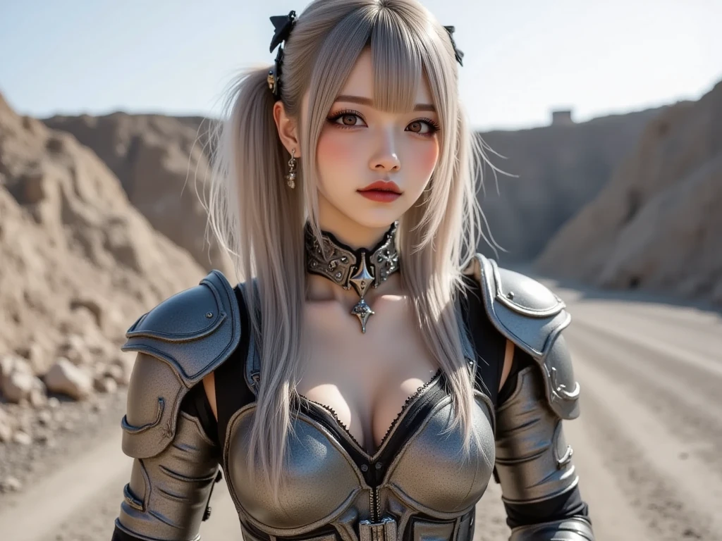 (masterpiece), (extremely intricate:1.3), (realistic), portrait of a girl, the most beautiful in the world, (medieval armor), metal reflections, upper body, outdoors, intense sunlight, far away castle, professional photograph of a stunning woman detailed, sharp focus, dramatic, award winning, cinematic lighting, octane render unreal engine, volumetrics dtx, (film grain, blurry background, blurry foreground, bokeh, depth of field, sunset, motion blur:1.3), chainmail