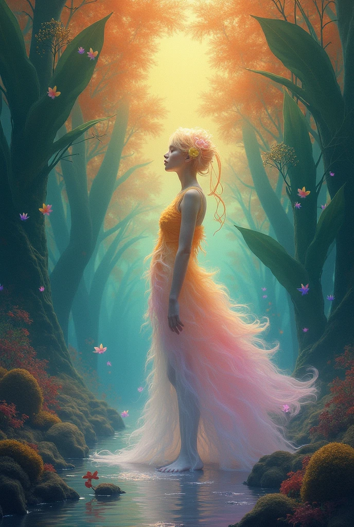 I want you to transform this image with harmonies and chromatic contrasts