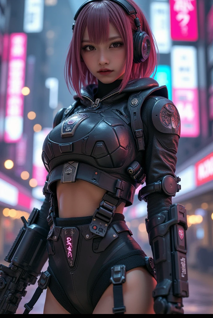 anime girl dans une tenue noire et des bas marchant dans une rue, female fille animée cyberpunk, fille animée cyberpunk, dans la ville cyberpunk, Anime dur à cuire 8 K, art animé cyberpunk numérique, fille cyberpunk, oppaï cyberpunk, cyberpunk numérique - art anime, dreamy fille cyberpunk, art du personnage de rendu 3D 8 k, Cyberpunk 2 0 ans. Ô fille modèle, art cyberpunk animé, smile, beautiful blue eyes