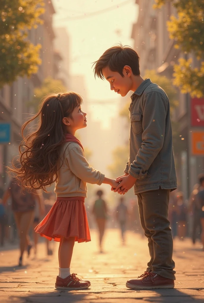 A girl picks him up and from there he becomes a lifelong friend.