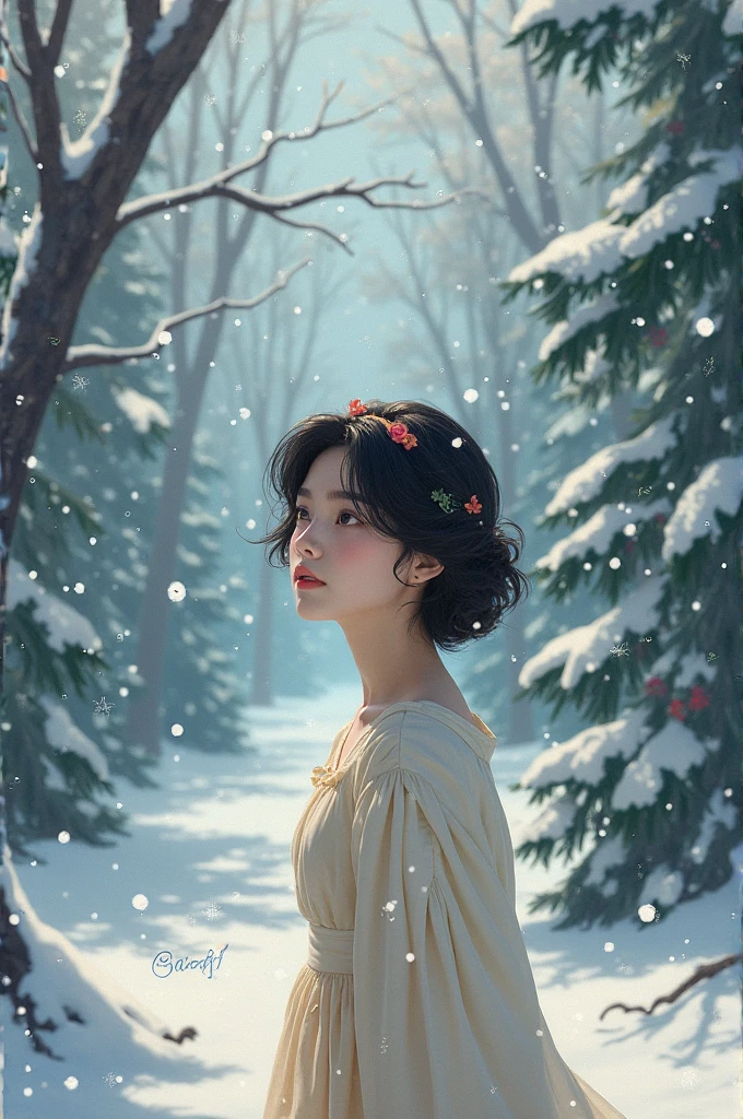 Jungkook by BTS,In the theme of Snow White with the name written DIDIER 
